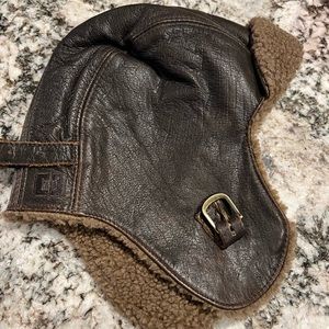 Men’s leather bomber hat